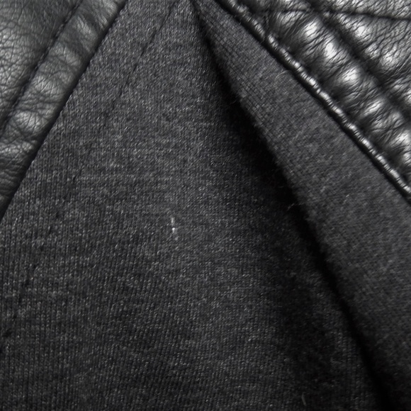 Sugarfly Black Faux Leather Quilted Jacket - Picture 6 of 8